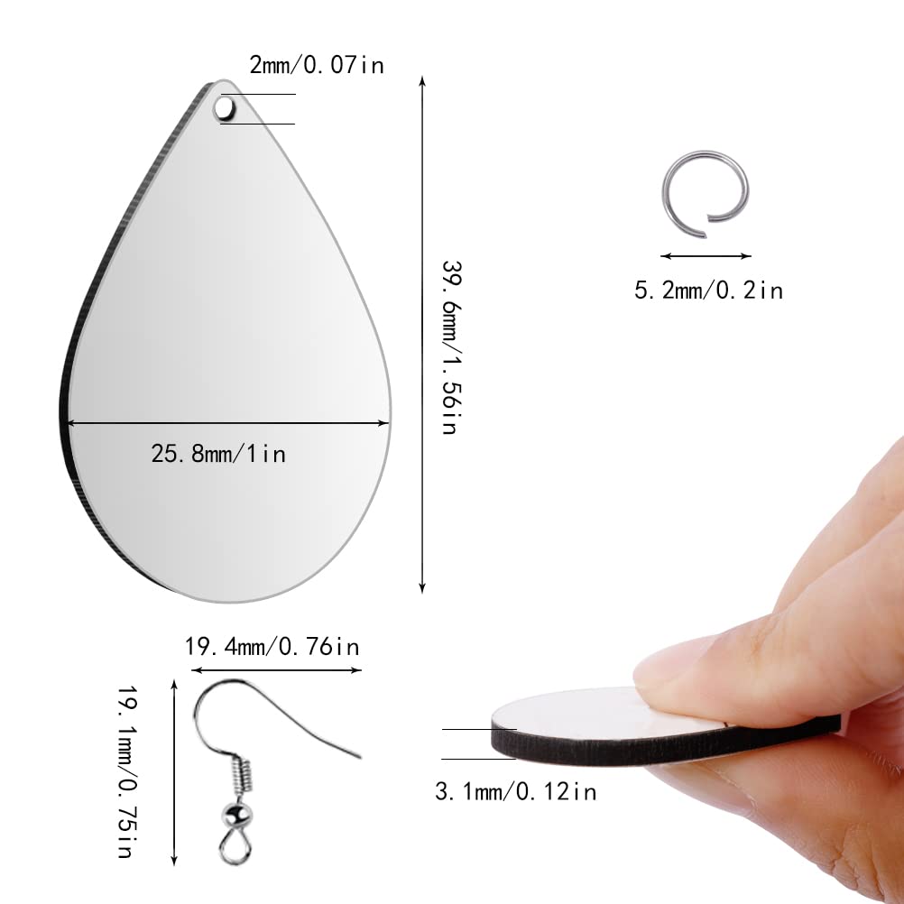 60 Pcs Sublimation Blanks Products, Sublimation Earring