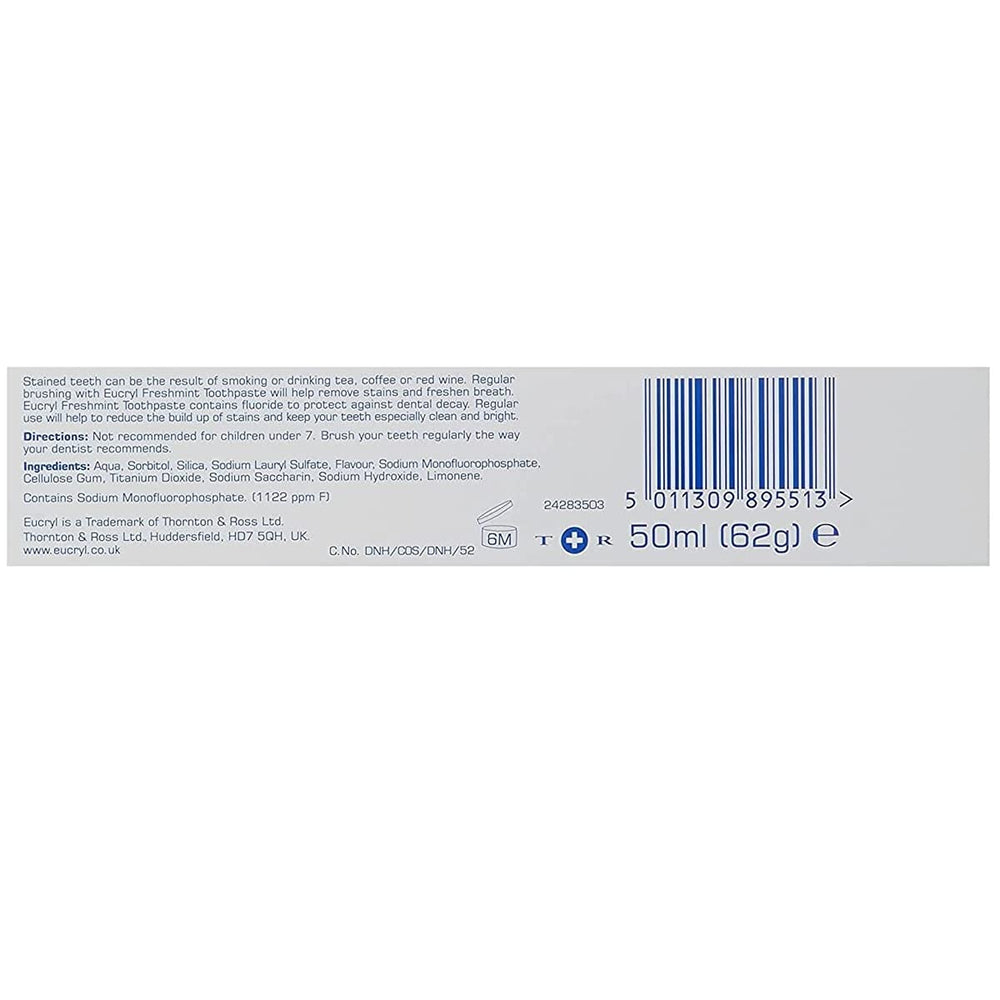 EUCRYL SMOKERS TOOTHPASTE FRESHMINT 50ML POWERFUL STAIN