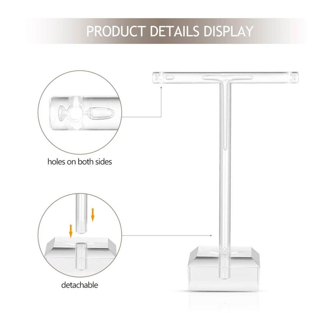 DOITOOL 2pcs Earring Stand Holder Shape Jewelry Organizer Display Rack Transparent Jewelry Display Earrings Studs Ear Accessories