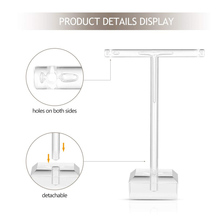 DOITOOL 2pcs Earring Stand Holder Shape Jewelry Organizer Display Rack Transparent Jewelry Display Earrings Studs Ear Accessories
