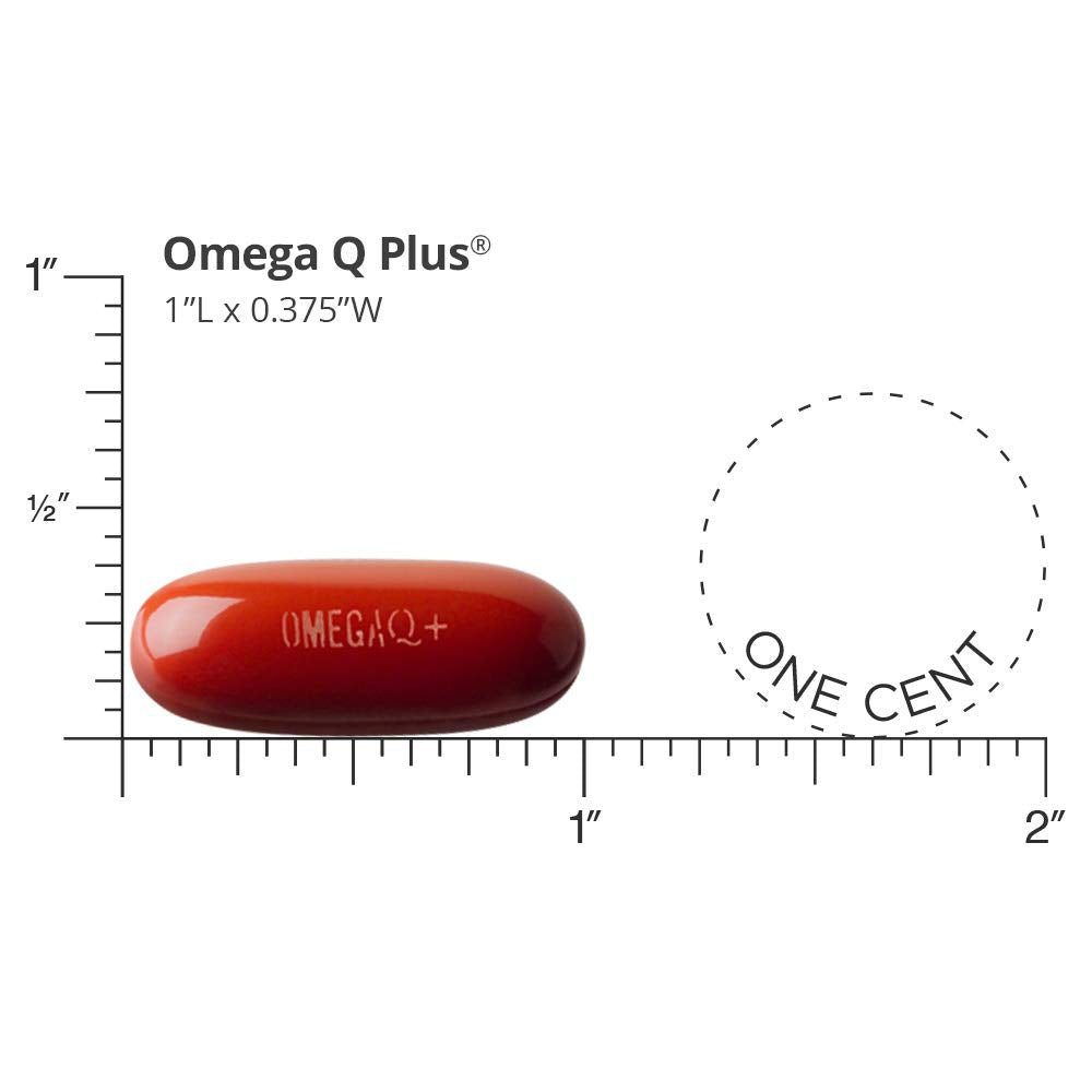 Omega Q Plus– Omega-3 and CoQ10 Supplement Delivers Everyday Heart Health Support with 50 mg of CoQ10 and Provides Antioxidant Power (60 softgels)