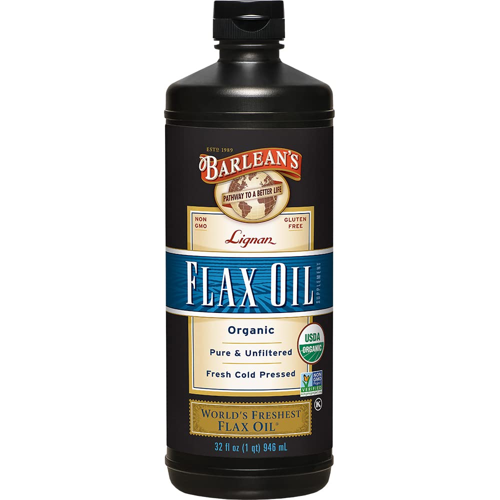 Barlean&#39;s Organic Lignan Flaxseed Oil Liquid Su