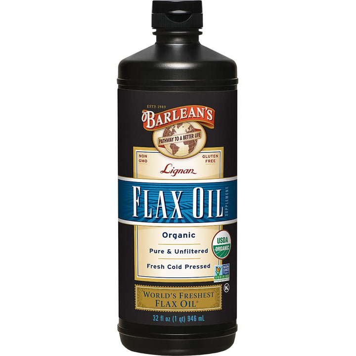 Barlean&#39;s Organic Lignan Flaxseed Oil Liquid Su