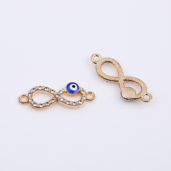 Evil Eyes Connector Charms, 30Pcs Infinity Symbol Rhine
