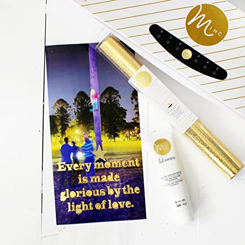 Minc Foil 12-inch x 120-inch Gold Foil Roll, Card Making Kit, Compatible with Minc Foiling and Laminator Machine, Scrapbooking, Journaling, Crafting, Memory Keeping