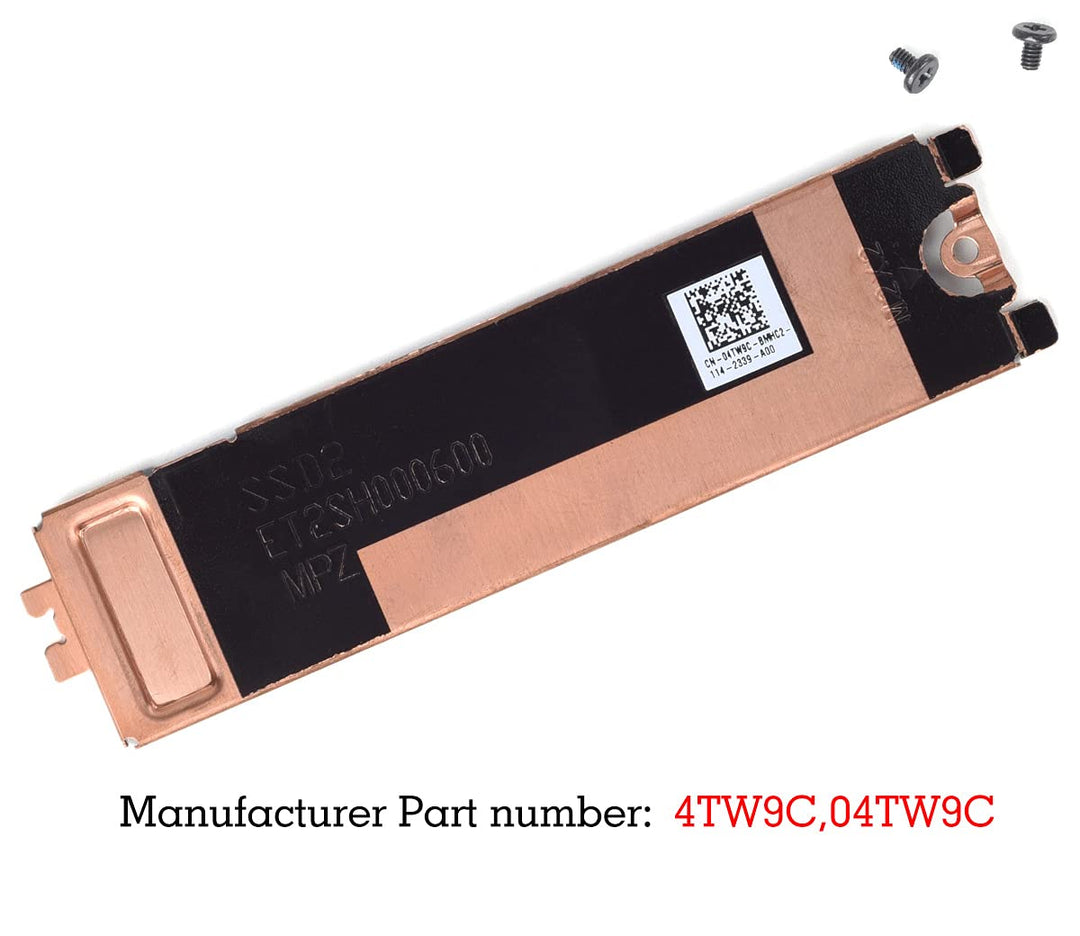 First SSD M.2 2280 NVMe Heatsink Pad Hard Drive Heat Shield 04TW9C 4TW9C 3JJDG 03JJDG for Dell XPS 15 9500 9510 9520, Dell Precision 5550 5560, Latitude 15 5500 Laptop Thermal Bracket for SSD1