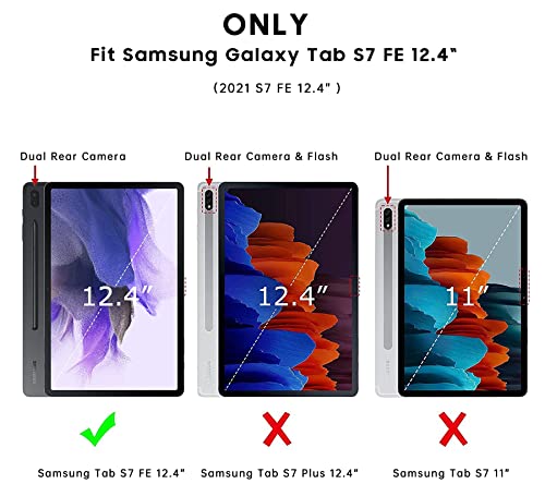 DOMEUN Keyboard Case for Samsung Galaxy Tab S7 FE 12.4 
