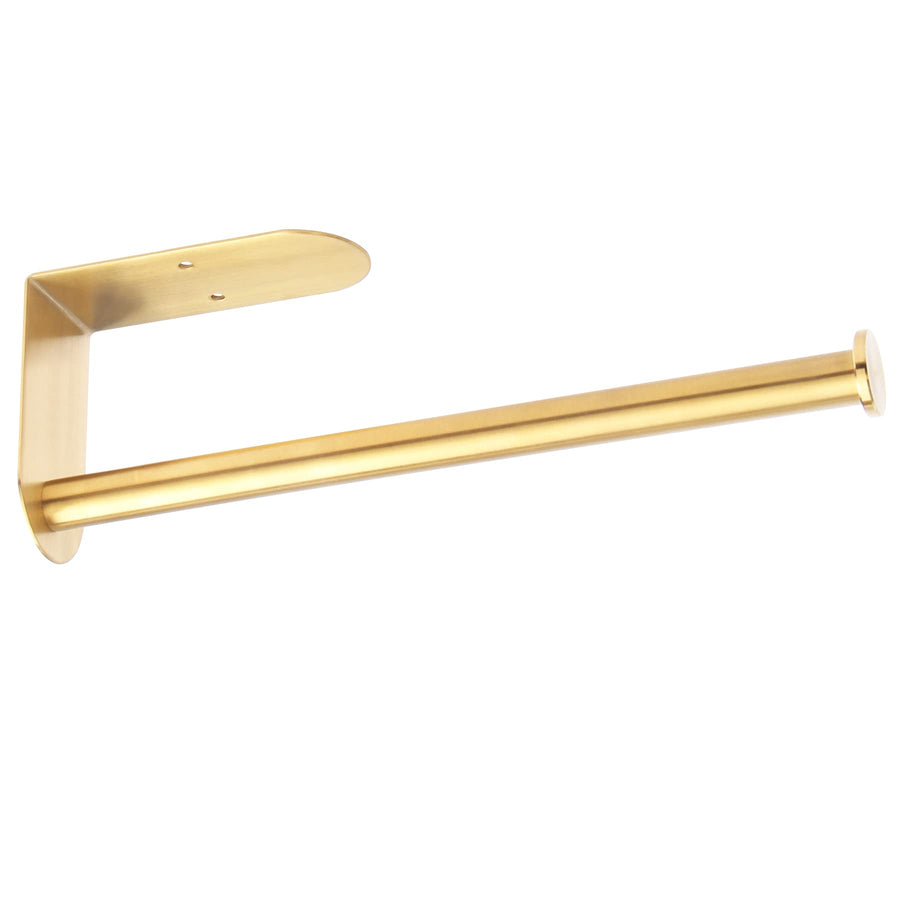 Gold Paper Towel Holder, , Self Adhesive or Drilling, Under Cabinet Paper Towel Holder Wall Mount, 304 Stainless Steel Kitchen Towel Holders for Kitchen, Cabinet, Bathroom (1 Pack, Gold)