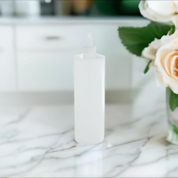 6 oz Clear Natural Refillable Plastic Squeeze Bottle with Twist Top Spout (6 pack)