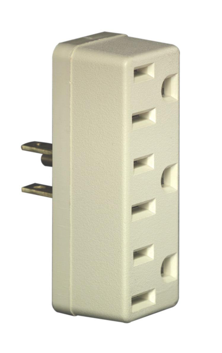 Ivory Triple Tap Plug-In Outlet Adapter 006-00697-00I