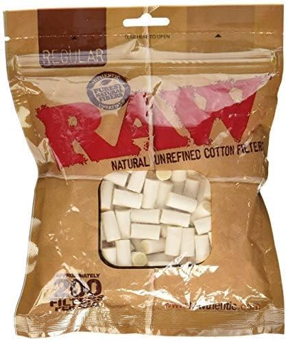 200pc Raw Unbleached Filters - Unrefined Cotton Cigarette Filters