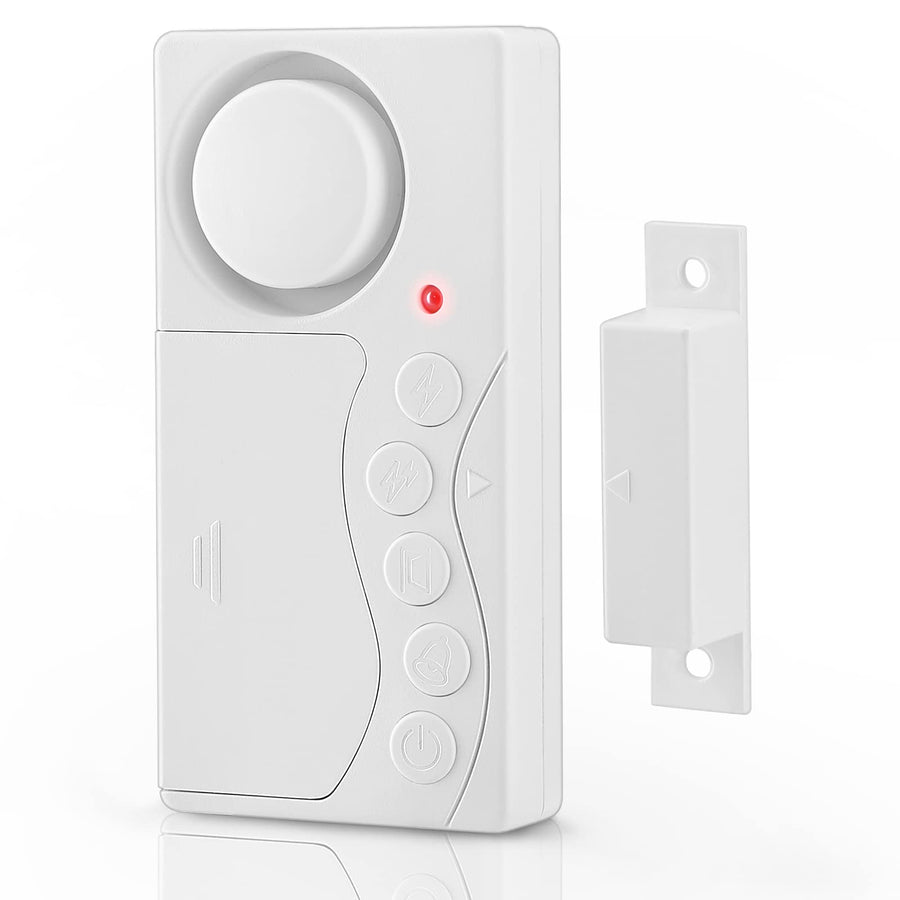 Wsdcam Door and Window Security Alarm Wireless Time Delay Alarm Magnetic Triggered Door Open Chime for DIY Home Security, Loud 108 dB