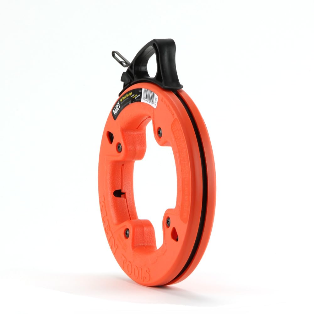 56001 Fish Tape, 50-Foot Long x 1/8-Inch Wide Steel Pull Line, for Heavy Duty Wire Pulls, Updated Model Cat. No. 56331 Available