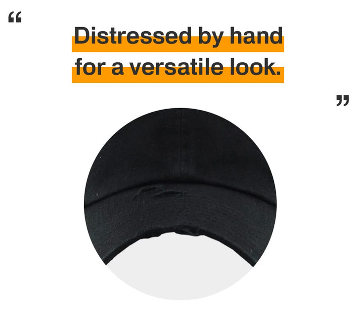 KBETHOS KBE-VINTAGE BLK Vintage Washed Cotton Baseball 