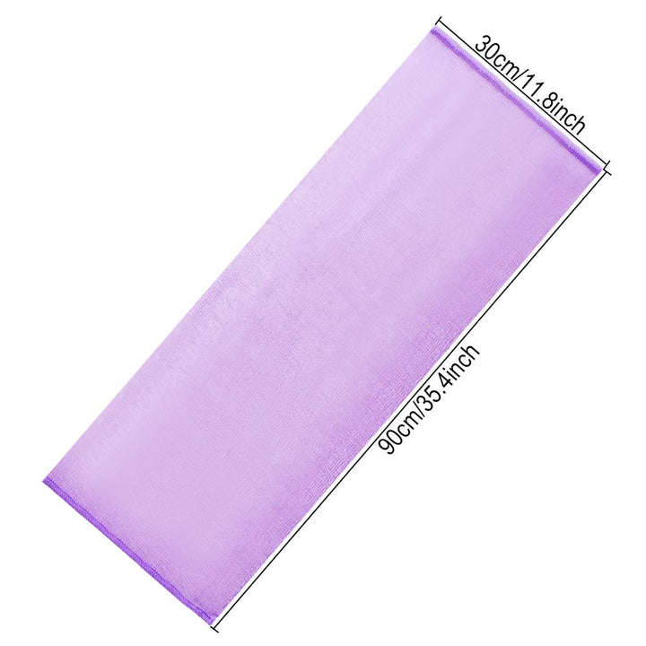 5 Pieces Beauty Skin Bath Wash Towel Long Exfoliating Nylon Bath Cloth Towel, Magic Shower Washcloth for Body, 35 inches (5 Colors)