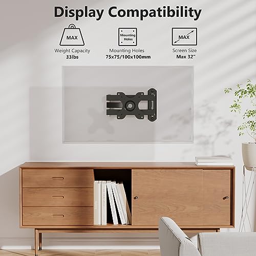 WALI TV Wall Mount Articulating LCD Monitor Full Motion