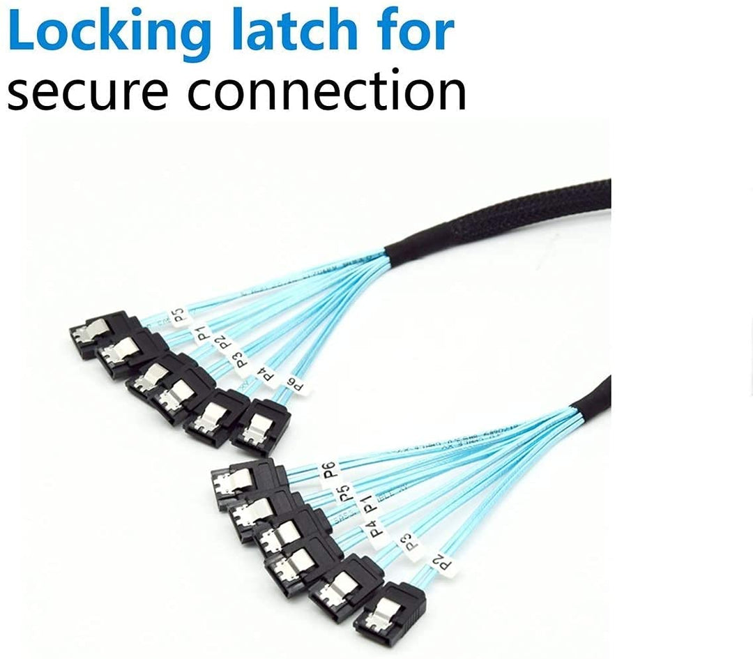 High Speed 6Gbps 6pcs/Set Sata Cable SAS Cable for Server 0.5m
