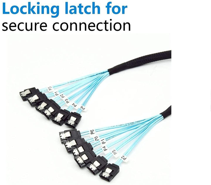 High Speed 6Gbps 6pcs/Set Sata Cable SAS Cable for Server 0.5m