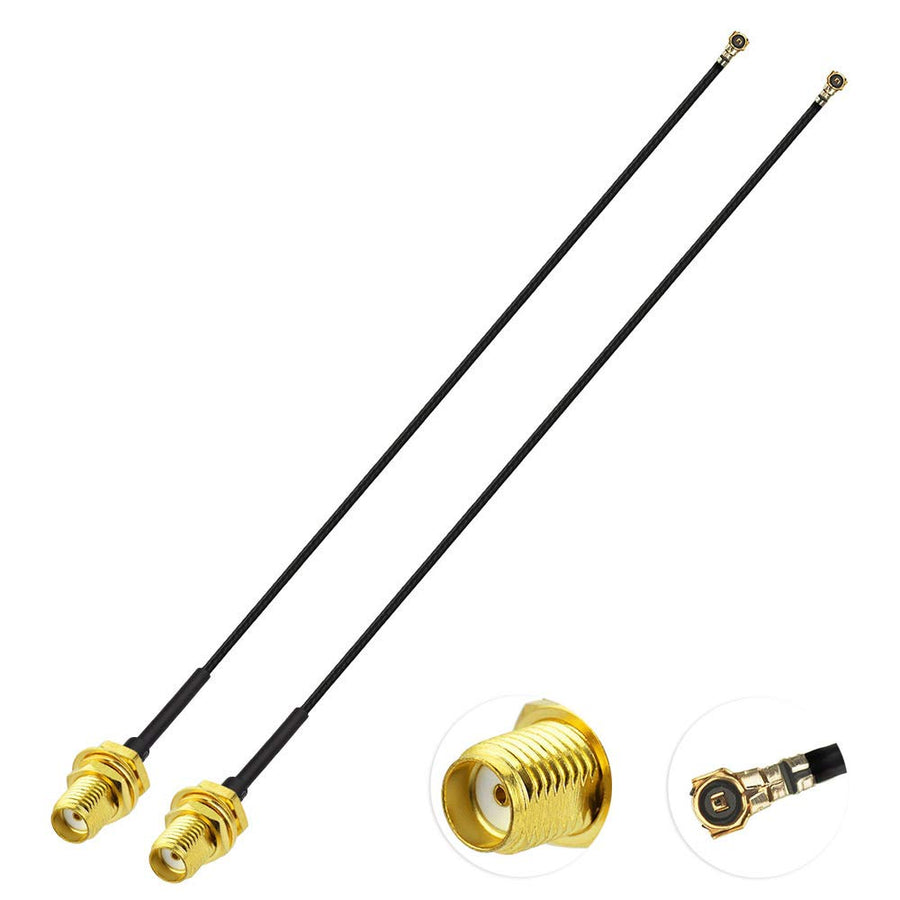 U.fl/IPEX MHF4 Cable Mini PCI to SMA Bulkhead Coaxial Cable 6 15cm for M.2 NGFF Interface Wireless Routers Mini PCIe Cards Network Extension Pigtail PCI WiFi Cable 2-Pack
