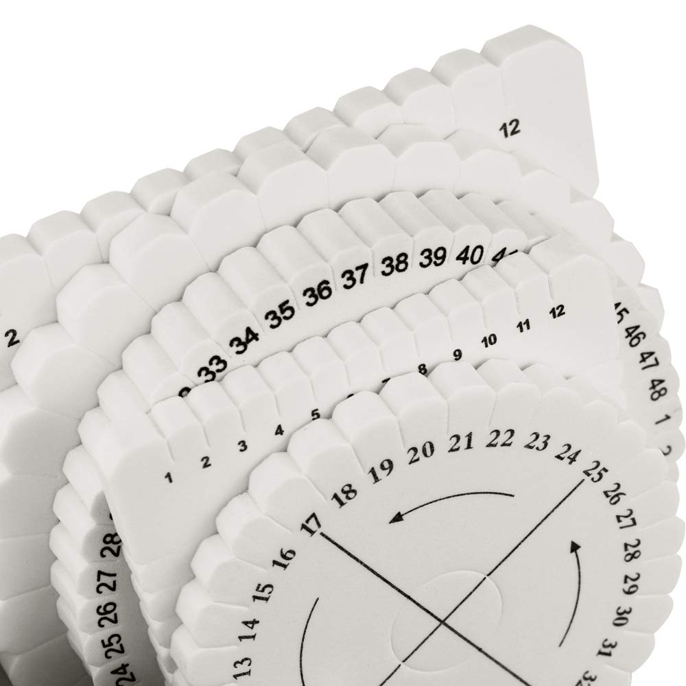 5 Pieces Braiding Disk Round Square Kumihimo Beading Cord Disc Braiding Braided Plate DIY Bracelet Loom Weaving Board (Round/Square Plate, White)