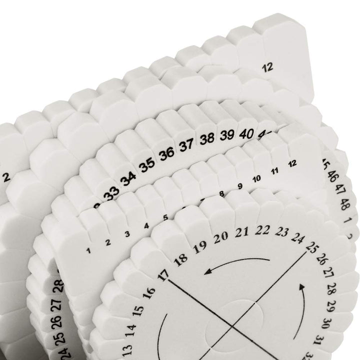 5 Pieces Braiding Disk Round Square Kumihimo Beading Cord Disc Braiding Braided Plate DIY Bracelet Loom Weaving Board (Round/Square Plate, White)