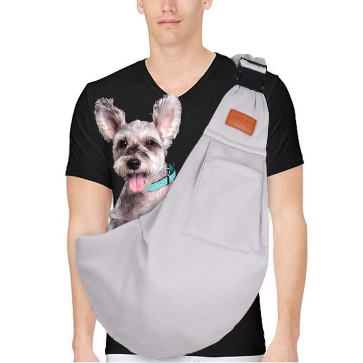 Small Dog Sling Cat Carrier Adjustable Strap Hands Free Reversible Pet Puppy Travel Bag Backpack for Outdoor Travel