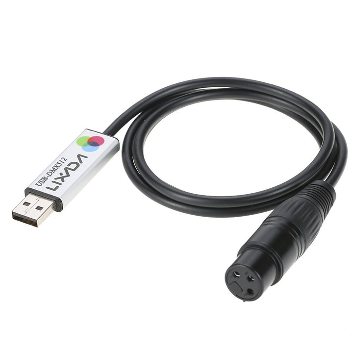 Lixada USB to DMX Interface Adapter Controller DMX512 f