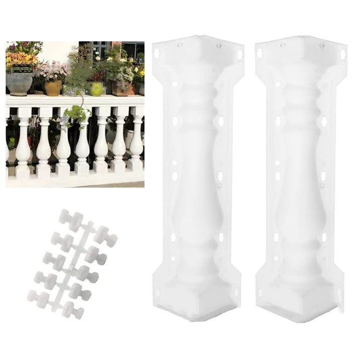 Roman Column Mold,Kucy 27.6 inch Balcony Garden Pool Fence Cement Railing Plaster Concrete Mould