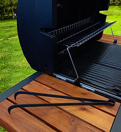 Charcoal Tongs, BBQ Charcoal Tongs, 15.75 Inch, Charcoal Tongs For Grill, Heavy Duty, Charcoal Cherry Picker Tool, Charcoal Grill Rake, Charcoal Grill Poker, Fire Tongs, Camping Fire Poker,Grill Tongs