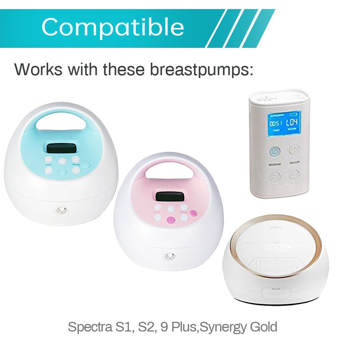 PumpMom Breast Pump Parts, 8 Duckbill Valves and 2 Silicone Membrane for Spectra S2, S1 and 9 Plus Breastpumps, Compatible with Spectra Valves and Silicone Diaphragm