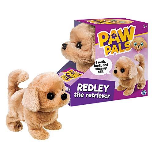 , Inc. Redley the Retriever - Cute, Cuddly, Plush Battery Operated Dog Toy Walks, Wiggles, and Barks with Sound