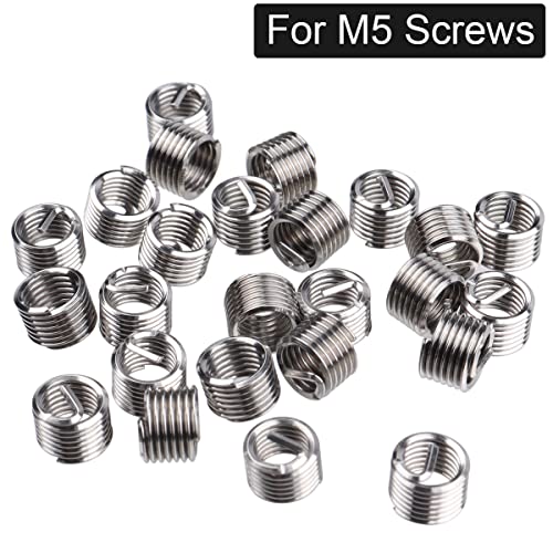 30PCS M5 Thread Repair Kit M5 x 0.8mm Helicoil Insertion Tool Thread Restoring Kit