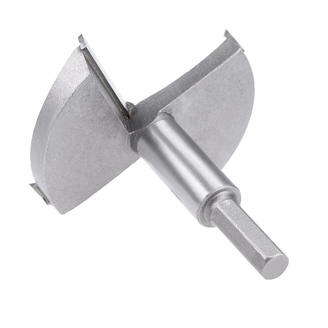Forstner Drill Bits 80mm, Tungsten Carbide Wood Hole Saw Auger Opener, Woodworking Hinge Hole Drilling Boring Bit Cutter (Gray)