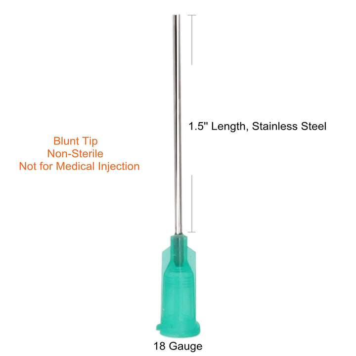 Syringe Blunt Tip Needles Caps Refilling and Measuring Liquids, Adhesives, Oil or Glue Applicator (3ml)