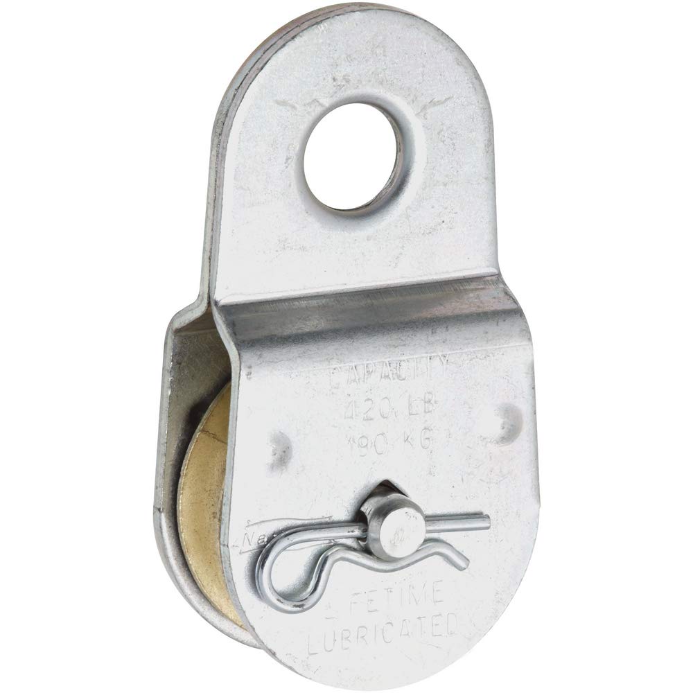 N195-800 3213BC Fixed Single Pulley in Zinc plated,1-1/2