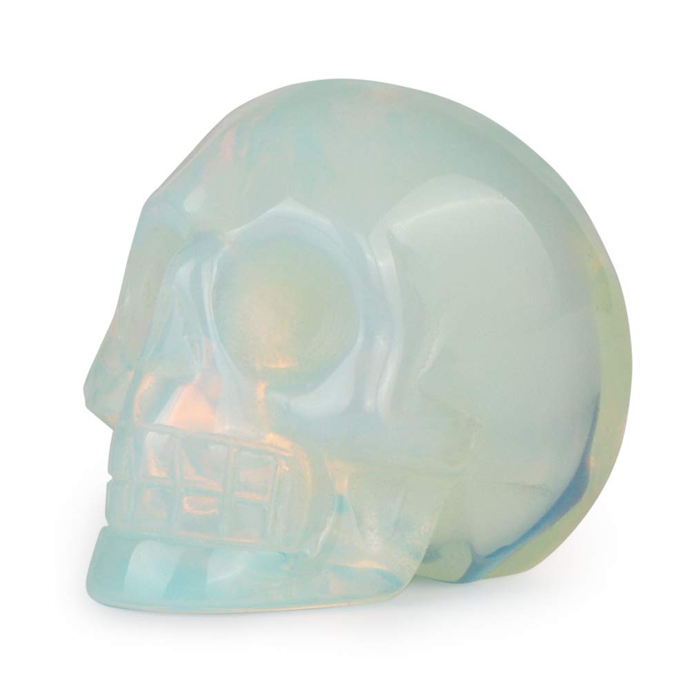Artistone 2.0 Opalite Crystal Skull Head Decor Statue C