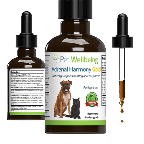 Adrenal Harmony Gold for Dogs - Supports Cortisol Balance, Adrenal Gland Function, Healthy Skin & Weight, Ashwagandha - Veterinarian-Formulated Herbal Supplement 2 oz (59 ml)