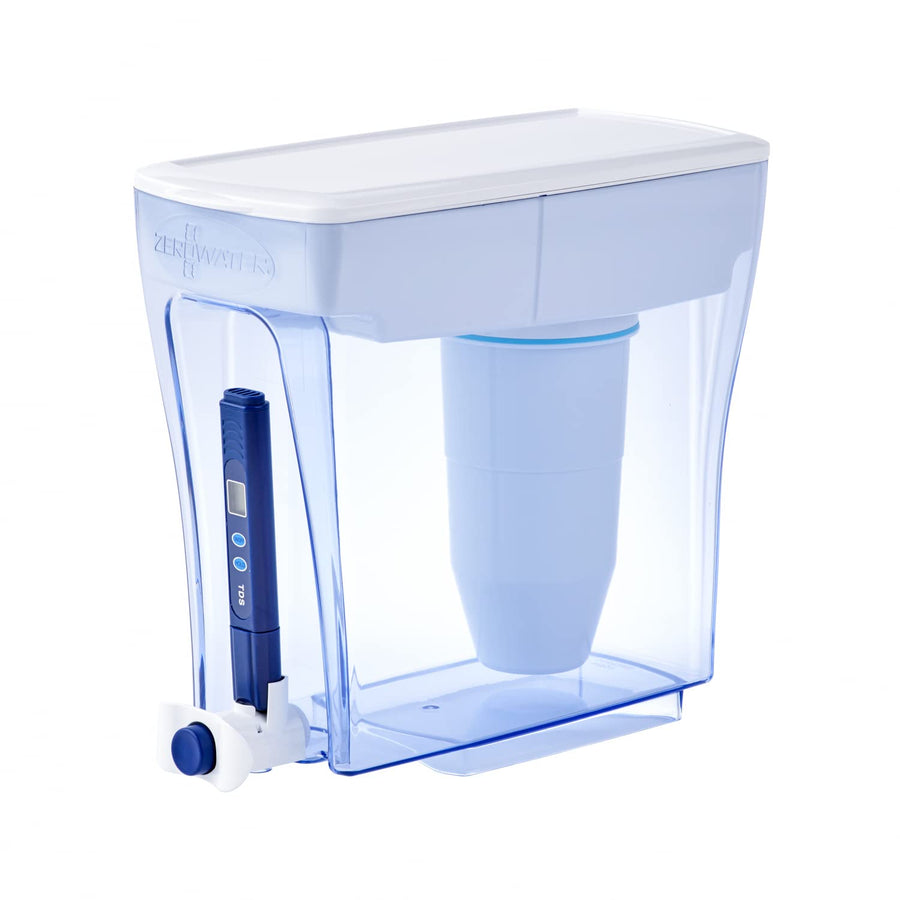 Culligan 20-Cup Ready-Pour 5-Stage Water Filter Dispenser with 5-Stage 0 TDS Water Filter – IAPMO Certified to Reduce Lead, Chromium, and PFOA/PFOS