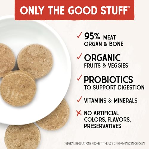 Stella &amp; Chewy&#39;s Freeze Dried Raw Dinner Patties – Grain Free Dog Food, Protein Rich Chewy’s Chicken Recipe – 14 oz Bag