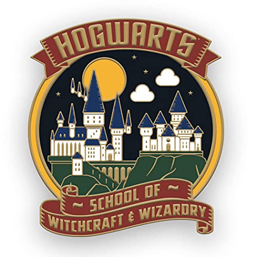 Harry Potter Hogwarts at Night Full Color 1.5 Enamel Pin