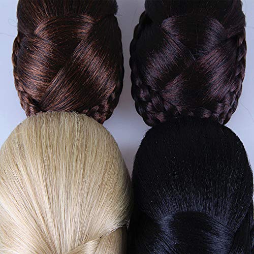 Light Borwn: Better-Home Synthetic Hair Braided Clip In Bun Hair Extensions Hair Pieces Women(Light Brown)