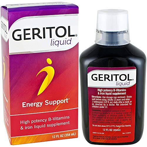 Geritol Liquid Energy Support B-Vitamins,12 Fl Oz (Pack of 2)