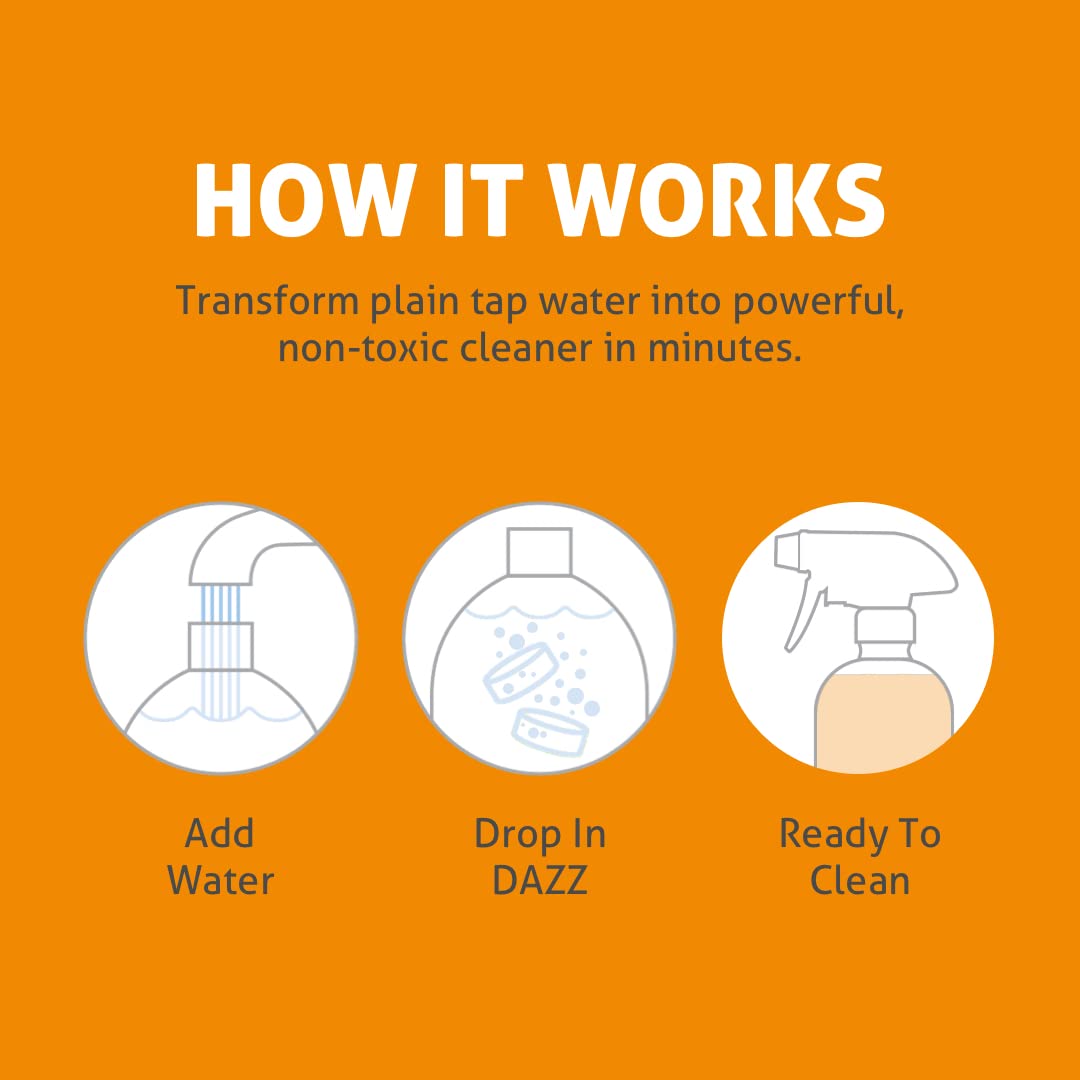 DAZZ Natural Cleaning Tablets - Bathroom Cleaner Refill