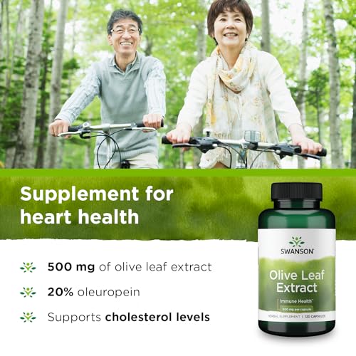 Swanson Olive Leaf Extract Capsules with 20% Oleuropein