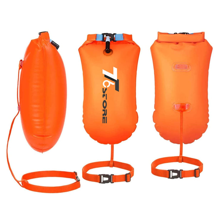 20L Swim Buoy Waterproof Dry Bag Swim Safety Float Keep Gear Dry for Boating Kayaking Fishing Rafting Swimming Training and Camping