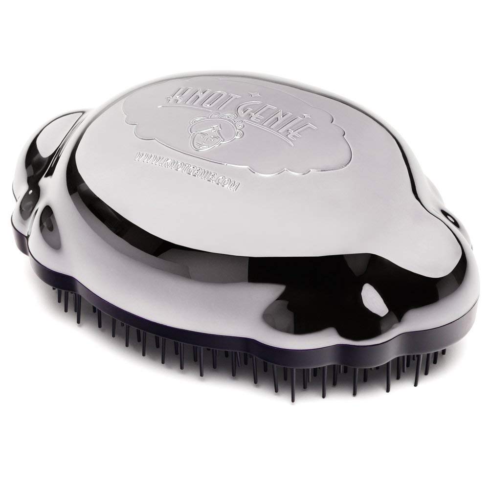 Teeny Detangling Hair Brush for Kids (Peaceful Pewter) | Perfect Detangling Brush for Curly Hair, Gently Separate Tangles, Leaves Hair Smooth and Shiny | The Pain-Free Knot Detangler