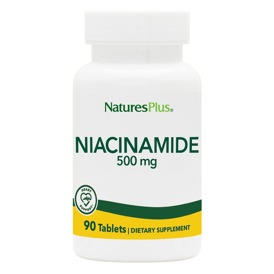 NaturesPlus Niacinamide - 500 mg, 90 Tablets - High Pot