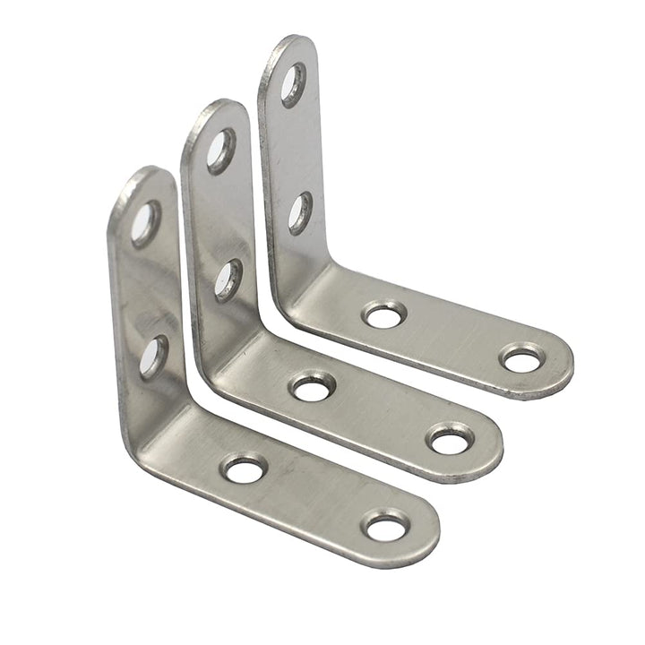 DGOL 12 pcs 2 x 2 x 0.62 inch Stainless Steel Corner Br