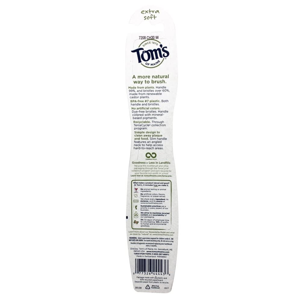 Tom&#39;s of Maine Children&#39;s Dye-Free Toothbrush, Soft