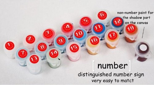 Paint By Numbers For Adults And Kids DIY Oil Painting - Romantic Love Autumn 16x20 inch